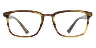 Men Urban Eyeglasses: Wright - Brown Grey - SpecSMART Eye Clinic (Front View)